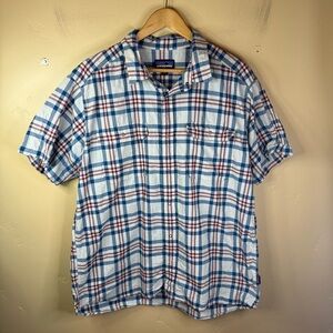 Patagonia‎ Mens XXL M's El Ray Plaid Button Snap Shirt Pockets Outdoor Hiking